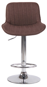 TPFLiving Barhocker Lento Gestell Metall in Chromoptik Stoff